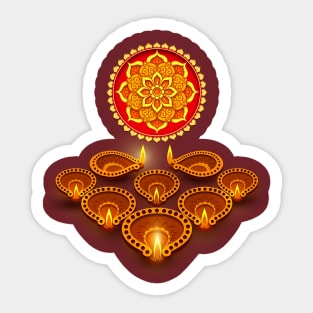 Diwali Festival Lights V2 Sticker